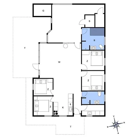 Bv157-blavand-gronnevaenget-11 펜션 Blåvand